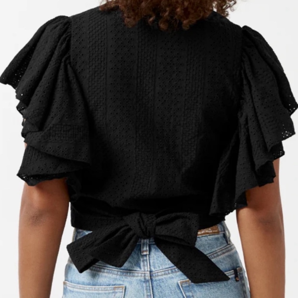 NWT V Neck Kate Wrap Frill Top - Picture 2 of 5